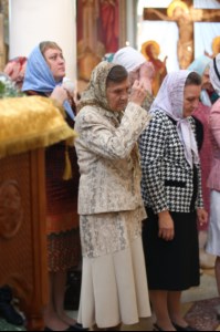 Божественная литургия в храме во имя Всех святых, в земле Российской просиявших, г.Саратова