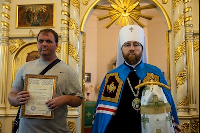 Митрополит Игнатий совершил Божественную литургию в Серафимовском храме г. Саратова