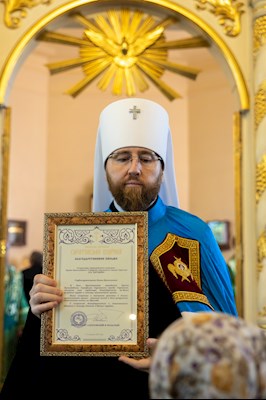 Митрополит Игнатий совершил Божественную литургию в Серафимовском храме г. Саратова