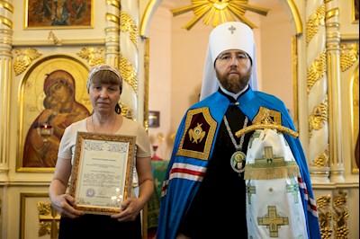 Митрополит Игнатий совершил Божественную литургию в Серафимовском храме г. Саратова