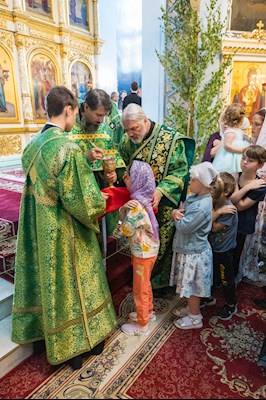 Митрополит Игнатий совершил Божественную литургию в Духосошественском соборе г. Саратова