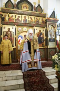 Всенощное бдение на Архиерейском подворье — в храме в честь иконы Божией Матери «Утоли моя печали» г. Саратова