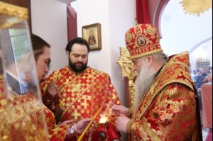 Великое освящение храма святой великомученицы Екатерины г. Саратова и Божественная литургия в новоосвященном храме