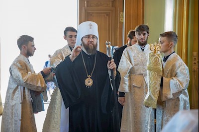 Митрополит Игнатий совершил Божественную литургию в Покровском соборе г. Саратова