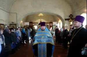 Всенощное бдение в храме Благовещения Пресвятой Богородицы г. Саратова