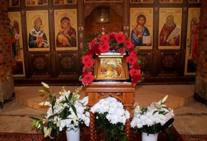 В строящемся храме во имя преподобного Сергия Радонежского в поселке Юбилейный начались богослужения