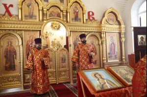 Великое освящение храма святой великомученицы Екатерины г. Саратова и Божественная литургия в новоосвященном храме