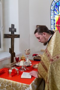 Божественная литургия на Архиерейском подворье — храме в честь иконы Божией Матери «Утоли моя печали» г.Саратова