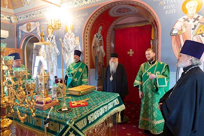 Божественная литургия в Свято-Троицком кафедральном соборе г. Саратова