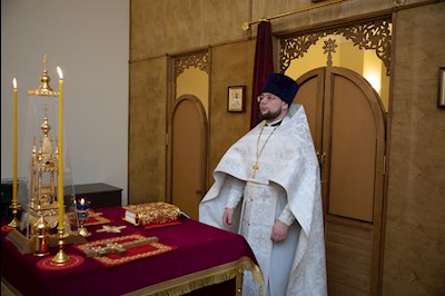 Завершилось пребывание саратовских святителей в крестовом храме епархиального управления