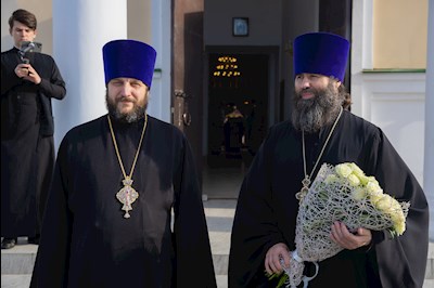 Митрополит Игнатий совершил всенощное бдение с чином выноса Креста в Свято-Троицком кафедральном соборе г. Вольска