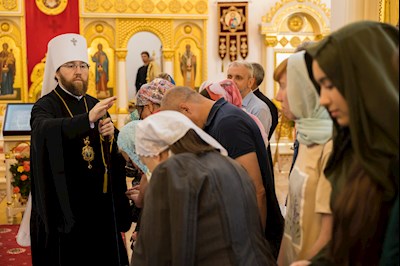 Митрополит Игнатий совершил Божественную литургию в университетском храме святых равноапостольных Мефодия и Кирилла