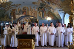 Крещальная литургия в Свято-Троицком кафедральном соборе г.Саратова