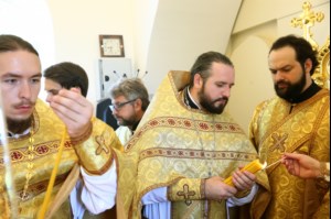 Великое освящение храма в честь святого благоверного князя Михаила Черниговского и боярина его Феодора г. Саратова