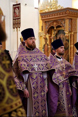 Литургия Преждеосвященных Даров в Свято-Алексиевском женском монастыре г. Саратова