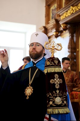 Божественная литургия в храме новомучеников и исповедников Саратовских г. Саратова