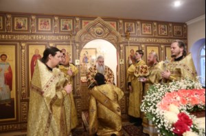Божественная литургия в храме в честь иконы Божией Матери «Скоропослушница» г. Шиханы Вольского района