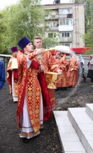 Великое освящение храма святой великомученицы Екатерины г. Саратова и Божественная литургия в новоосвященном храме