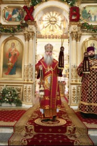 Божественная литургия в храме в честь Покрова Пресвятой Богородицы г. Саратова