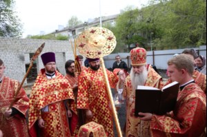 Великое освящение храма святой великомученицы Екатерины г. Саратова и Божественная литургия в новоосвященном храме