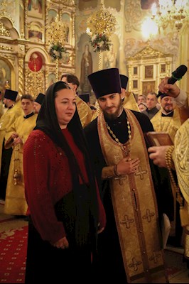 Великая рождественская вечерня в Покровском соборе г. Саратова