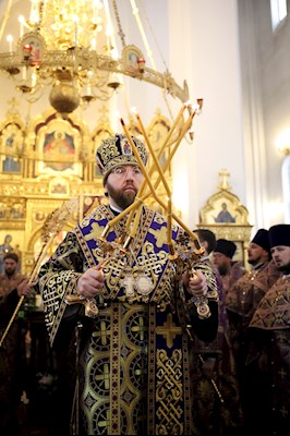 Литургия святителя Василия Великого в Георгиевском храме г. Саратова