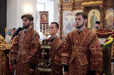 Божественная литургия в храме новомучеников и исповедников Саратовских г. Саратова