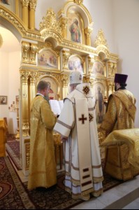 Великое освящение храма в честь святого благоверного князя Михаила Черниговского и боярина его Феодора г. Саратова