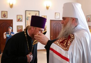 Всенощное бдение в храме в честь Рождества Христова города Вольска