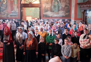 Всенощное бдение в Крестовоздвиженском храме города Хвалынска