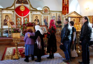 Божественная литургия в Спасо-Преображенском мужском монастыре г. Саратова