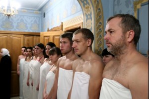 Крещальная литургия в Свято-Троицком кафедральном соборе г.Саратова