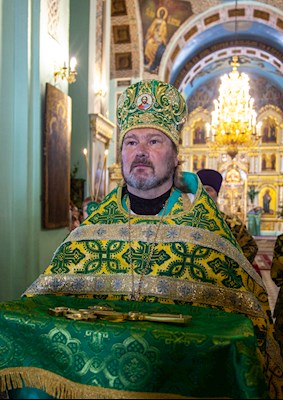 Божественная литургия в храме Сошествия Святого Духа г. Саратова