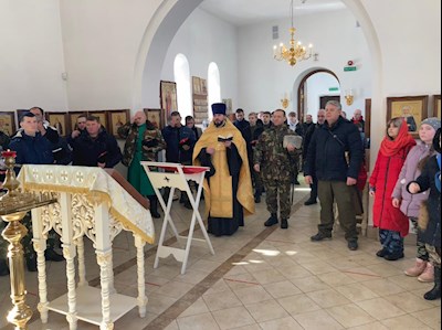 На территории храма прошел казачий турнир