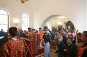 Великое освящение храма святой великомученицы Екатерины г. Саратова и Божественная литургия в новоосвященном храме