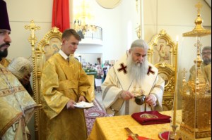 Великое освящение храма в честь святого благоверного князя Михаила Черниговского и боярина его Феодора г. Саратова