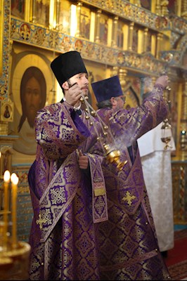 Литургия Преждеосвященных Даров в Свято-Алексиевском женском монастыре г. Саратова