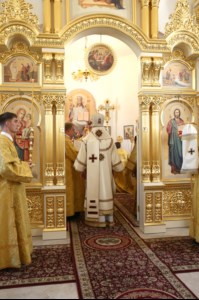 Великое освящение храма в честь святого благоверного князя Михаила Черниговского и боярина его Феодора г. Саратова