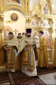 Великое освящение храма в честь святого благоверного князя Михаила Черниговского и боярина его Феодора г. Саратова