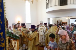 Великое освящение храма в честь святого благоверного князя Михаила Черниговского и боярина его Феодора г. Саратова
