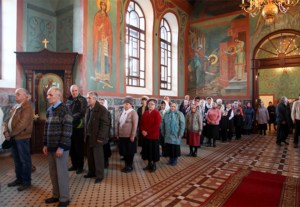 Всенощное бдение в Крестовоздвиженском храме города Хвалынска