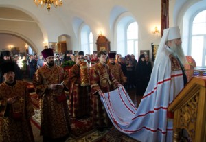 Божественная литургия в Спасо-Преображенском мужском монастыре г. Саратова