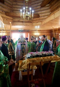 Всенощное бдение в храме во имя преподобного Сергия Радонежского с. Кошели Воскресенского района