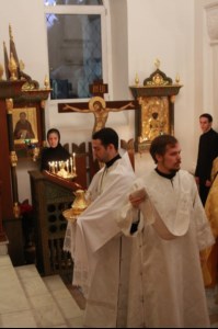 Божественная литургия в храме в честь иконы Божией Матери «Утоли моя печали»