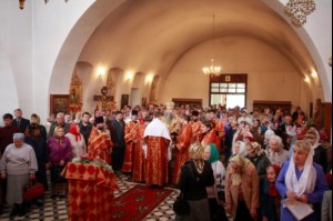 Божественная литургия в Александро-Невском храме города Ртищево