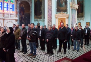 Утреня с чтением Великого канона преподобного Андрея Критского в храме в честь Сошествия Святого Духа г. Саратова