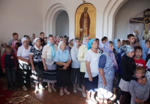 Божественная литургия в храме в честь Успения Пресвятой Богородицы п. Возрождение Хвалынского района