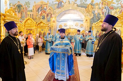 Божественная литургия в Свято-Троицком кафедральном соборе г. Саратова