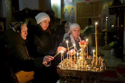 Божественная литургия в Свято-Иоанновском женском монастыре с. Алексеевка Хвалынского района