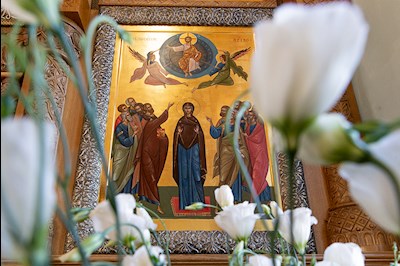 Божественная литургия в Вознесенско-Пантелеимоновском храме с. Усть-Курдюм Саратовского района